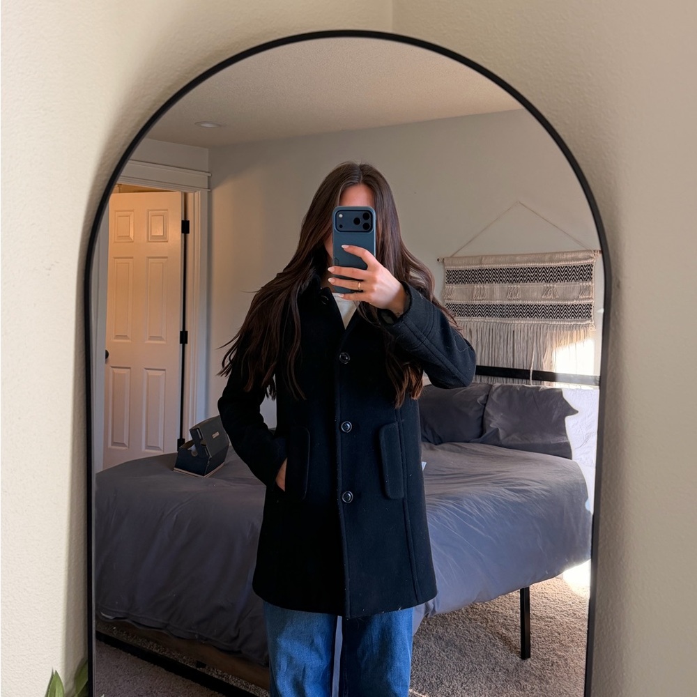 J. Crew Women's Black Pea Coat